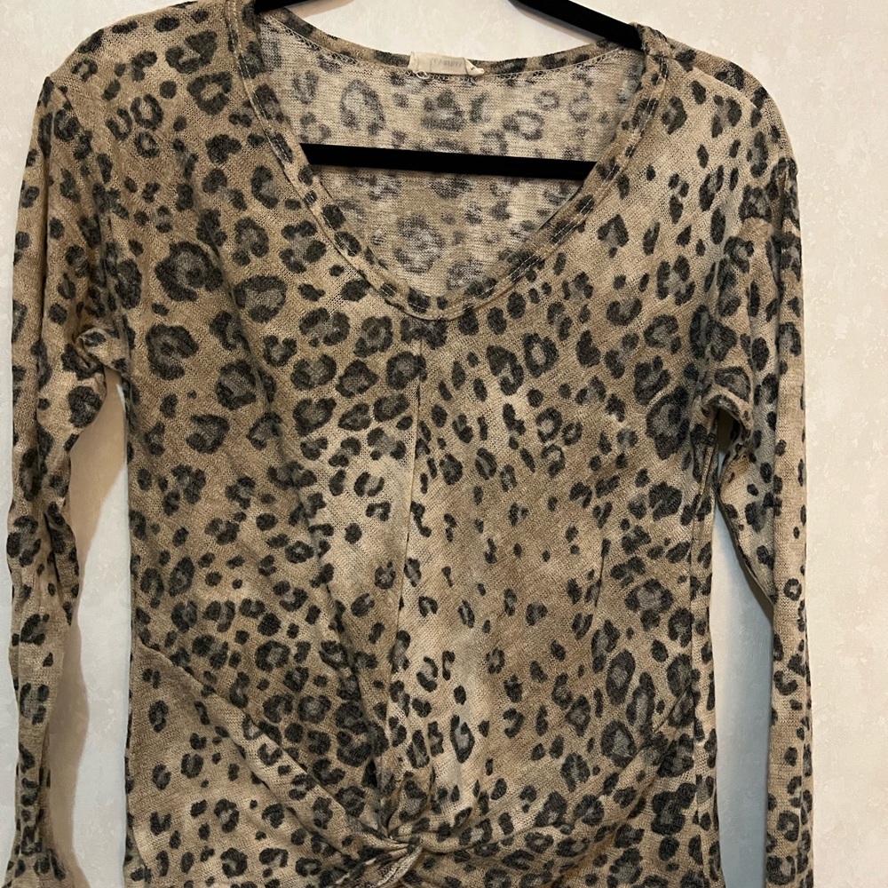 Small Cheetah Print Long Sleeve Shirt.